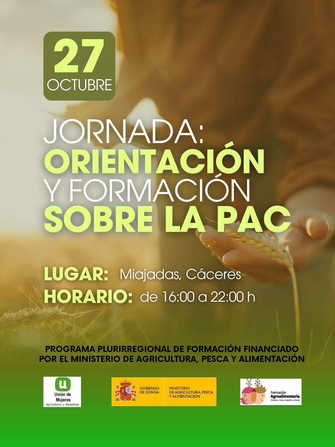 CURSOS LA UNION ORIENTAZION Y FORMACIONLA PAC formato instagram Post de Instagram 34 3