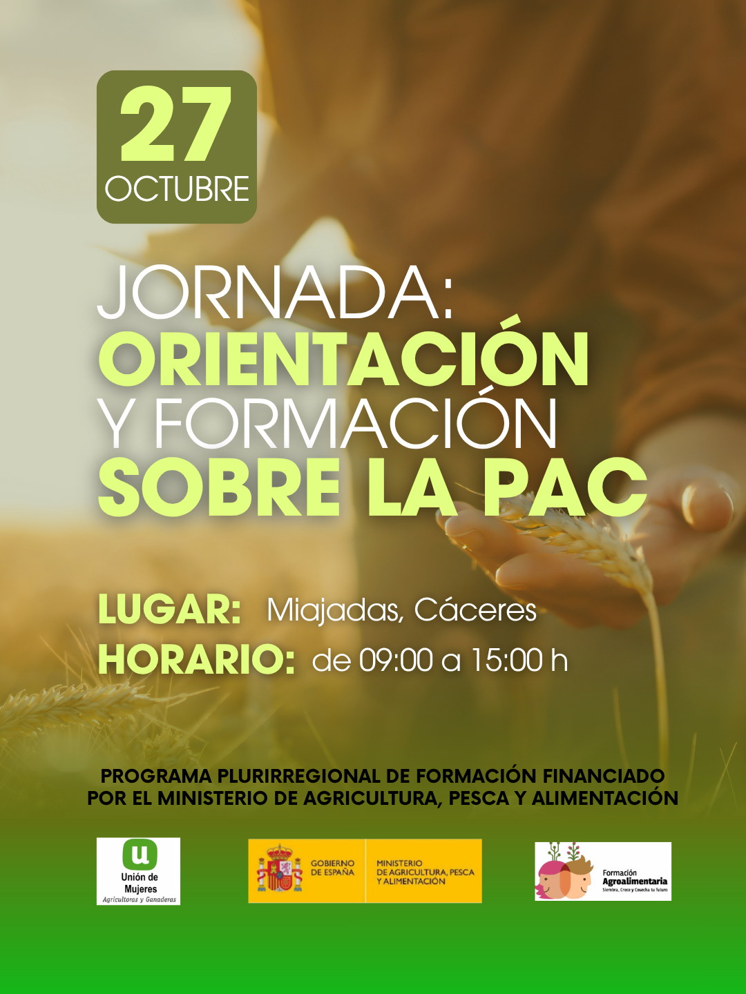CURSOS LA UNION ORIENTAZION Y FORMACIONLA PAC formato instagram Post de Instagram 34 6